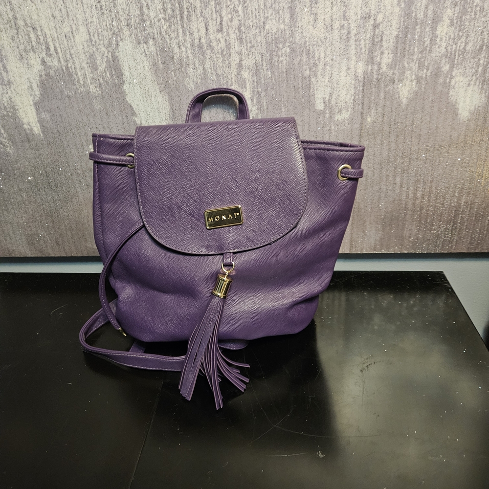 Elegant Purple Women's Backpack with Tassel